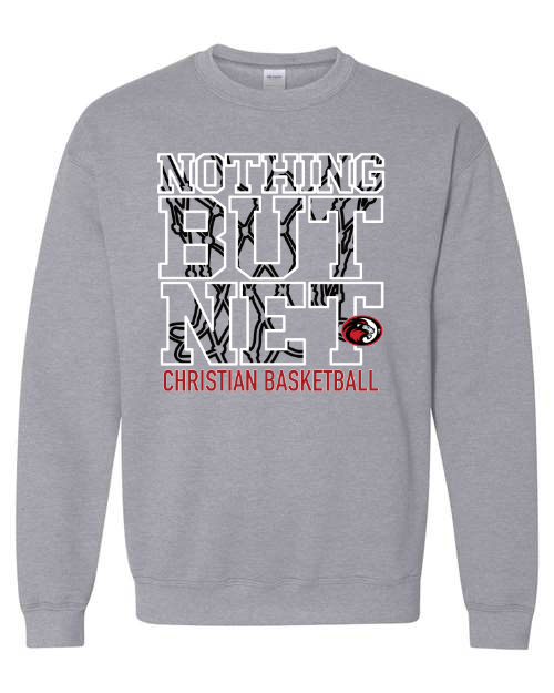 White Nothing But Net Sports Grey Sweatshirt/Hoodie