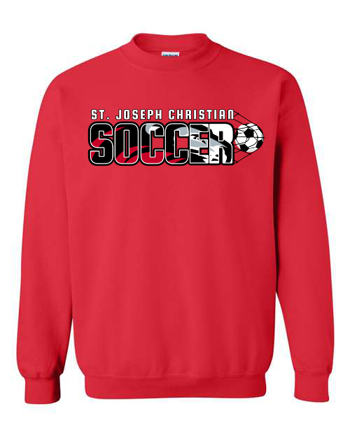 Christian Soccer Red Sweatshirt/Hoodie Option