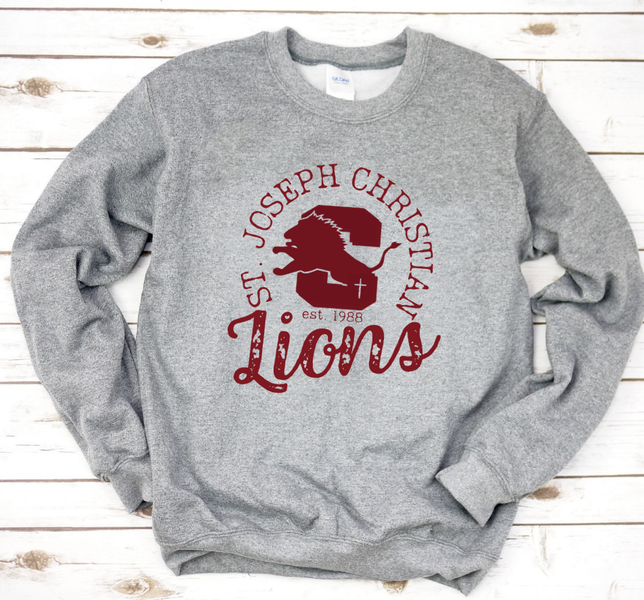Vintage Spirit Wear Design Sports Grey Sweatshirt/Hoodie Option