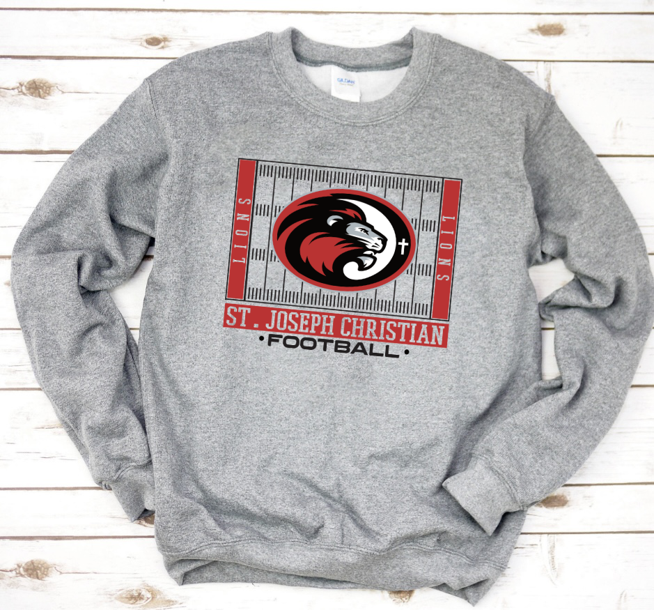 SJCS Football Field Sports Grey Sweatshirt/Hoodie Option