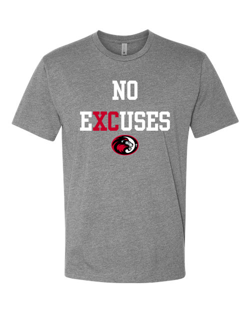 NO EXCUSES Next Level Dark Grey Tee