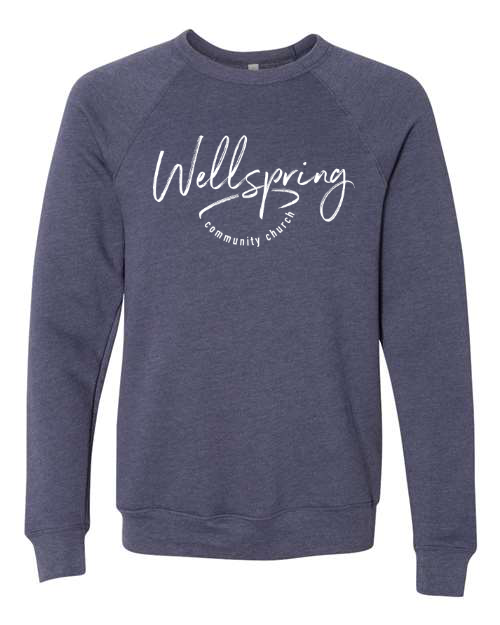 Wellspring Heather Navy Bella Canvas Sweatshirt