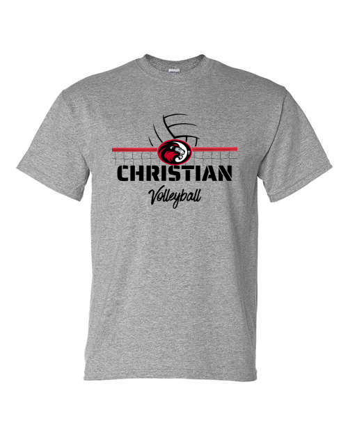 Christian Volleyball Sports Grey Short Sleeve & Long Sleeve Option