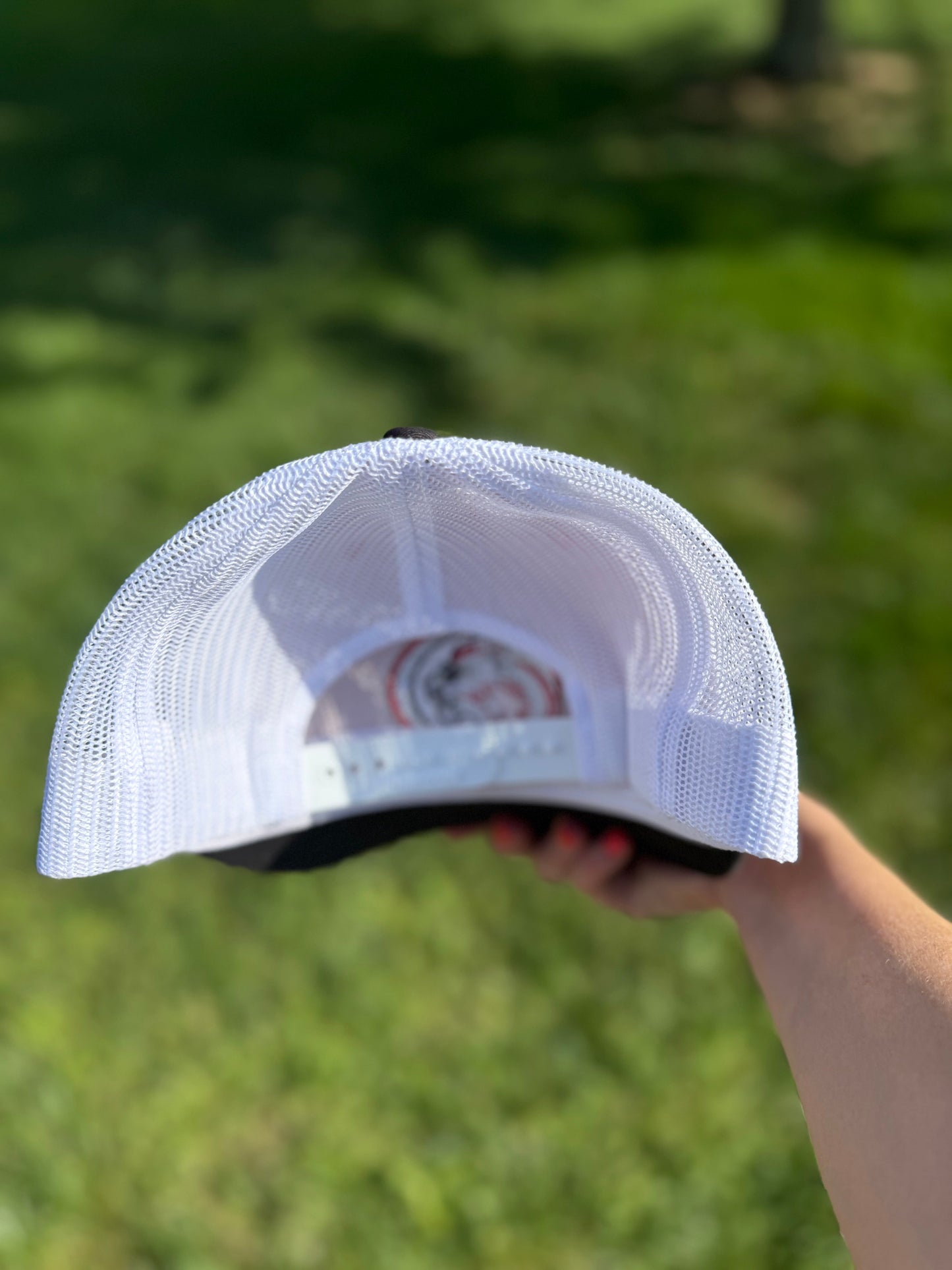 Embroidered SJCS Logo Red White Heather Grey Hat