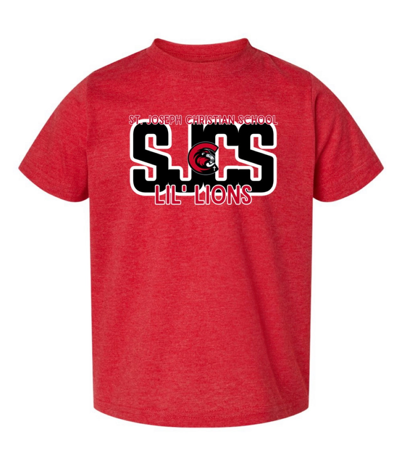 SJCS Lil' Lions Heather Red Bella Canvas Tee