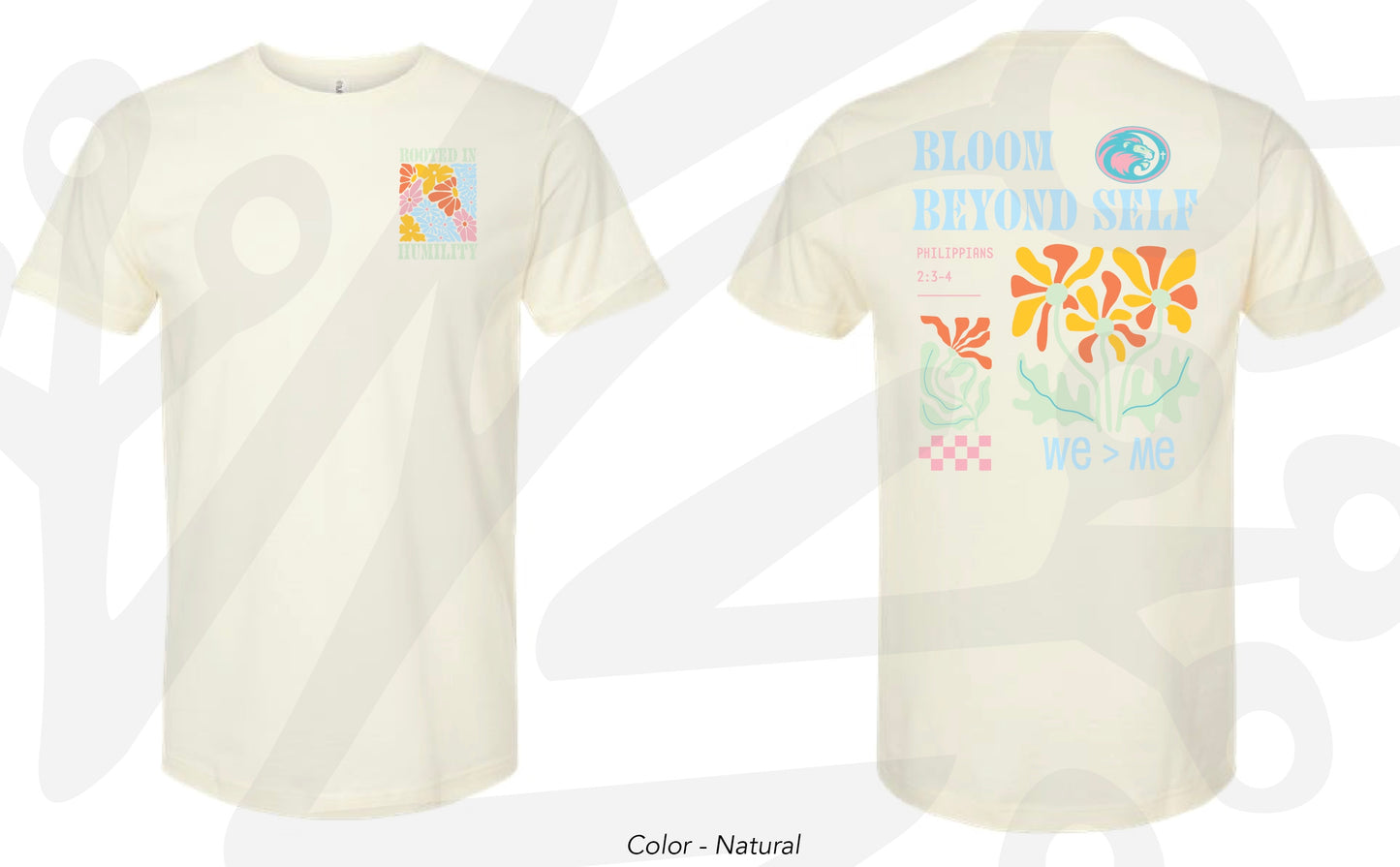 Front + Back Bloom Beyond Self Ivory Tee