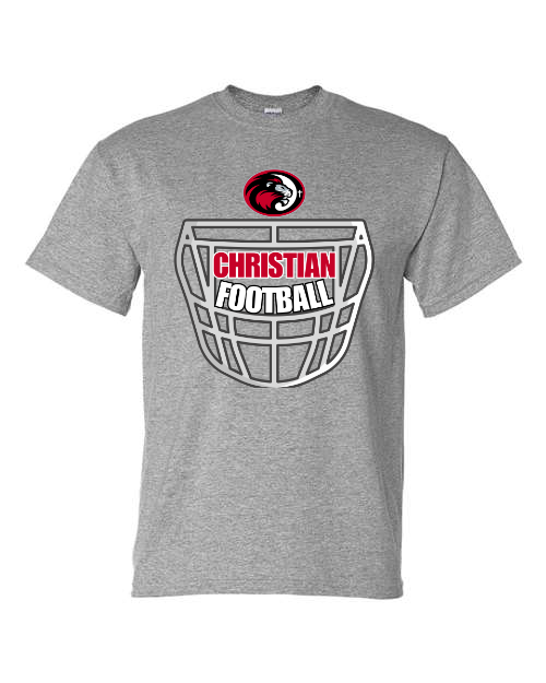 Christian Football Sports Grey Short Sleeve/Long Sleeve