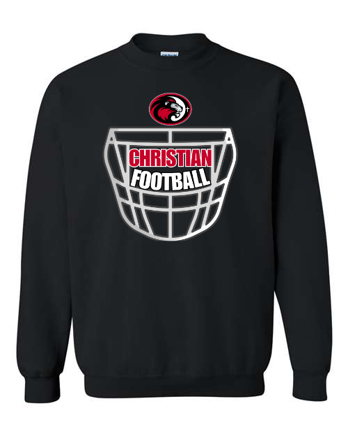 Christian Football Black Sweatshirt/Hoodie Option
