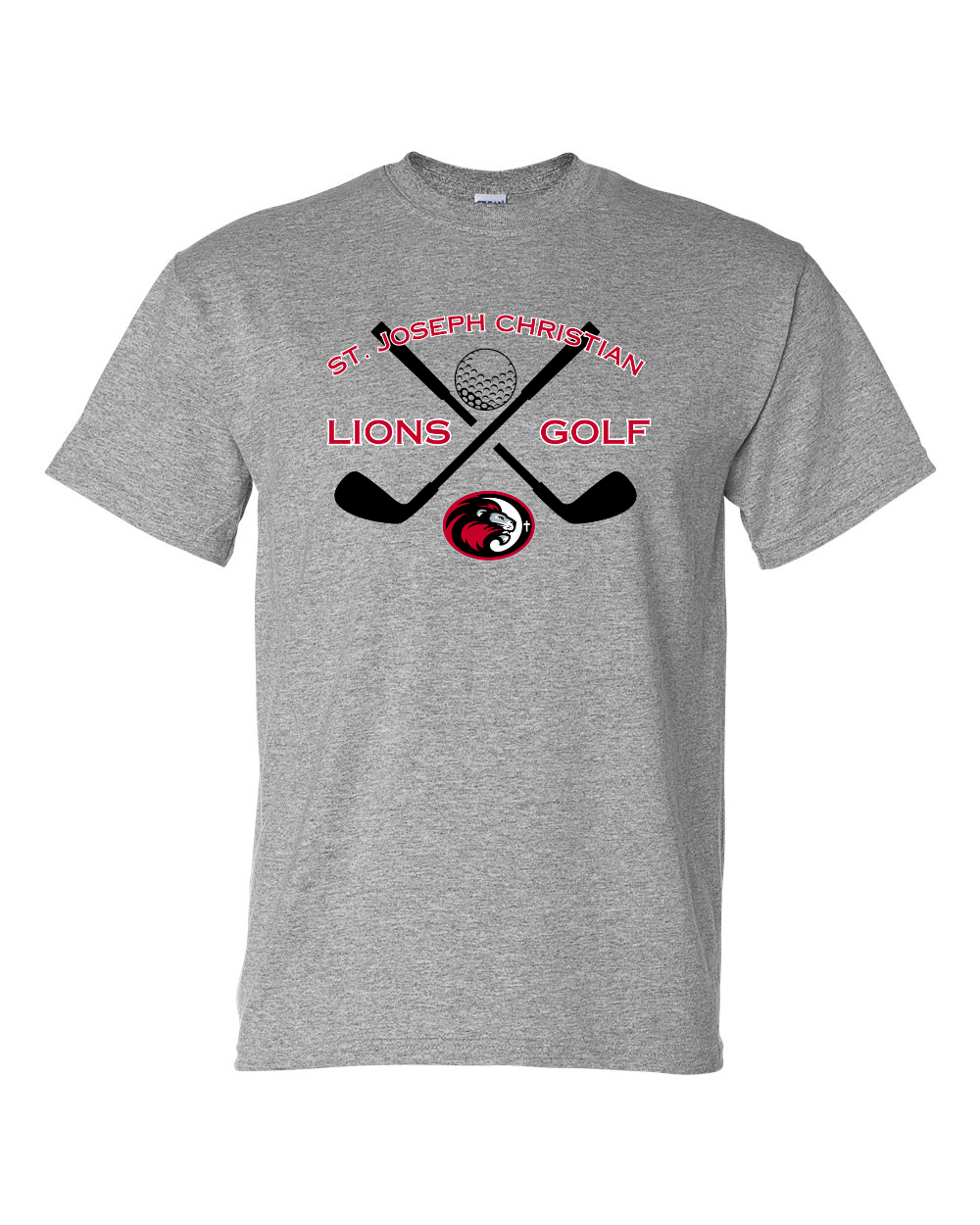 Saint Joseph Christian Lions Golf Sports Grey Tee