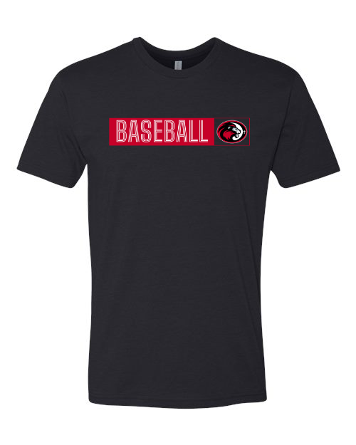 Horizontal Baseball Next Level Black Tee