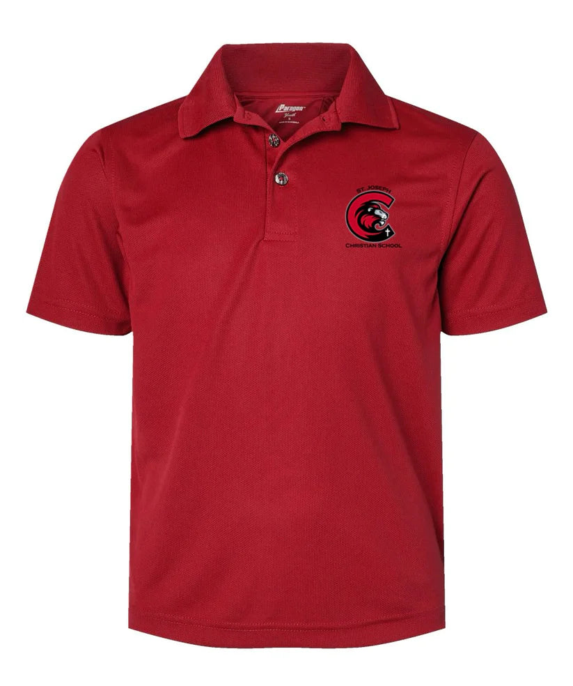 Red Adult Paragon Performance Mini Mesh Polo