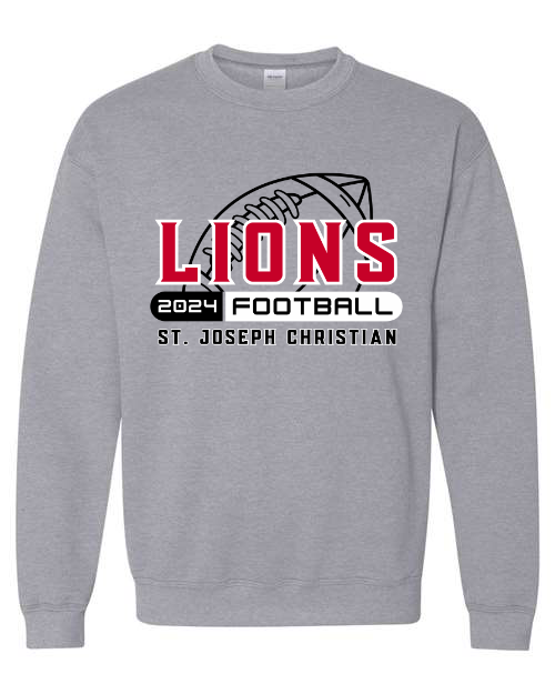 Lions 2024 Football Sports Grey Sweatshirt/Hoodie Option