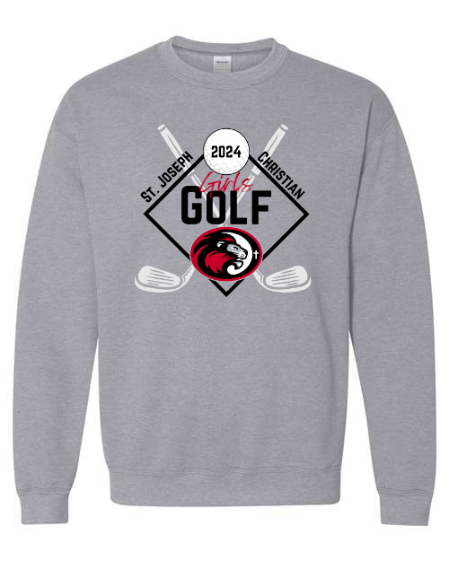 SJCS Girls Golf Sports Grey Sweatshirt/Hoodie Option