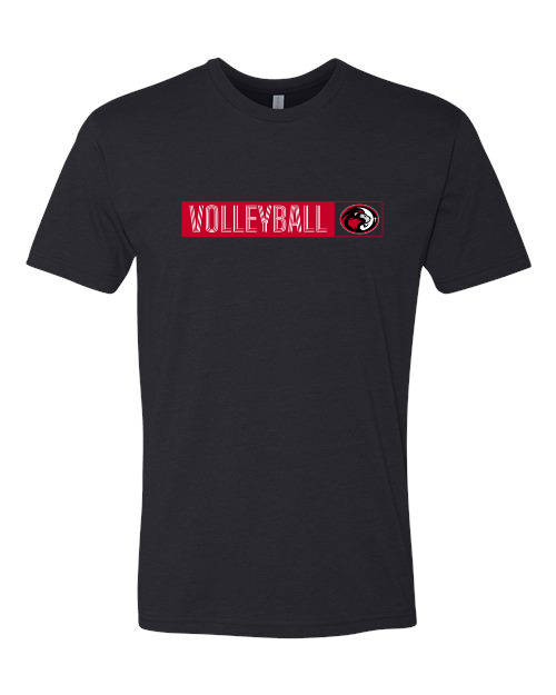 Horizontal Volleyball Next Level Black Tee