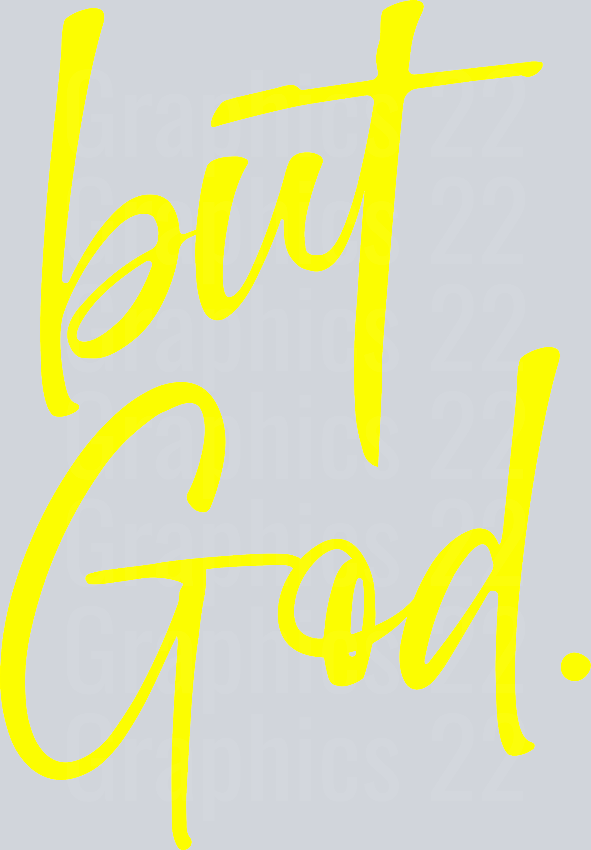 Yellow But God DTF Transfer