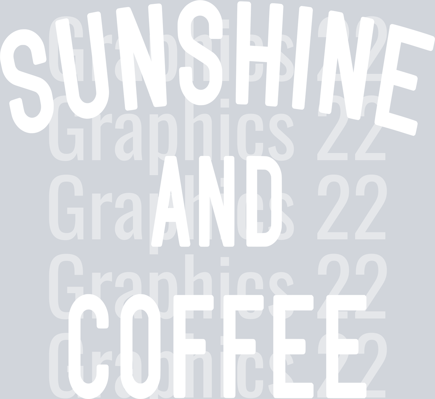 White Sunshine & Coffee DTF Transfers