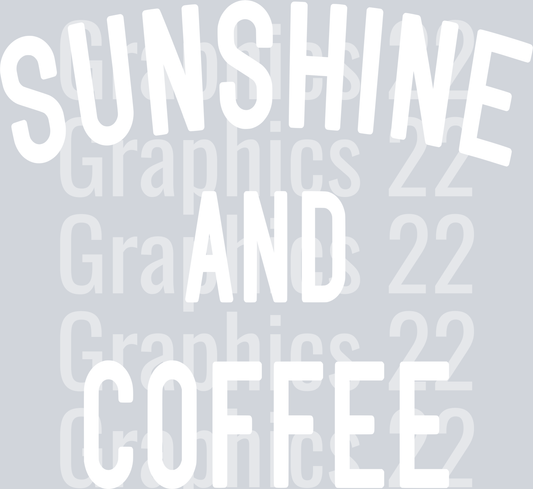 White Sunshine & Coffee DTF Transfers