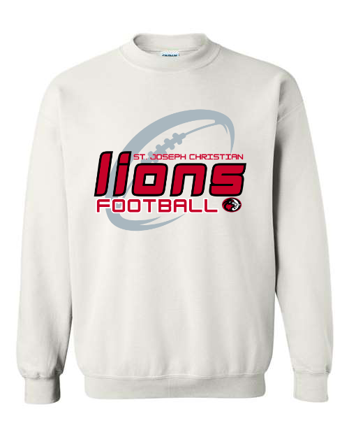 Lions Football White Sweatshirt/Hoodie Option