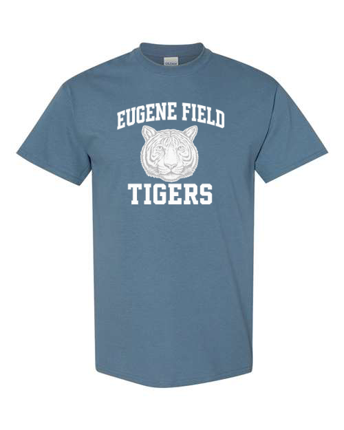 Eugene Field Tigers Indigo Blue Short Sleeve & Long Sleeve Option