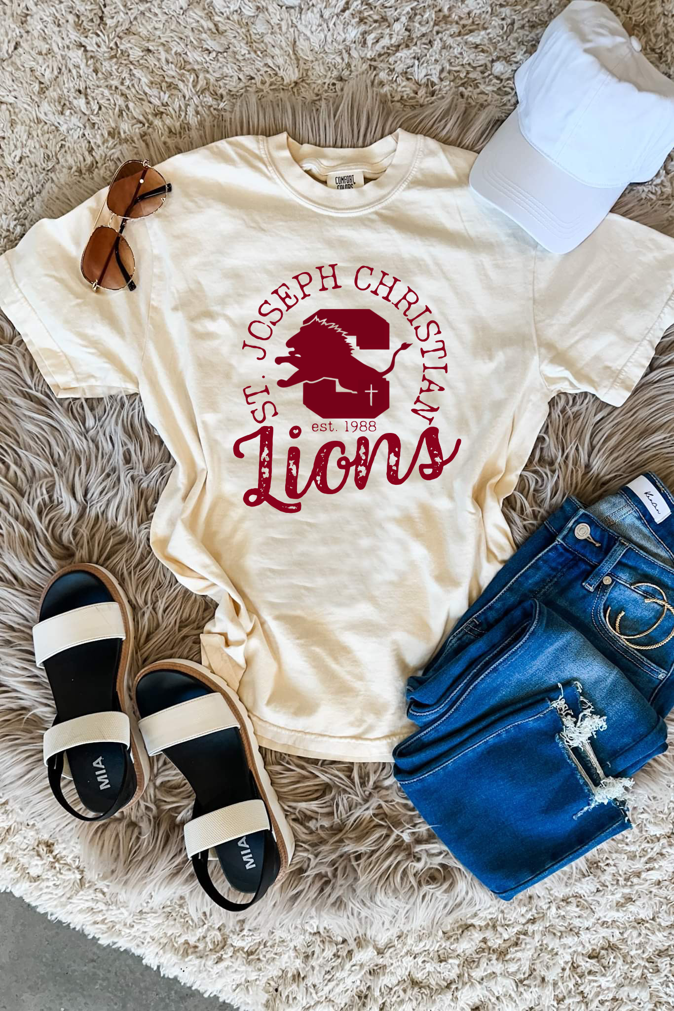Vintage Spirit Wear Design Ivory Comfort Colors Tee