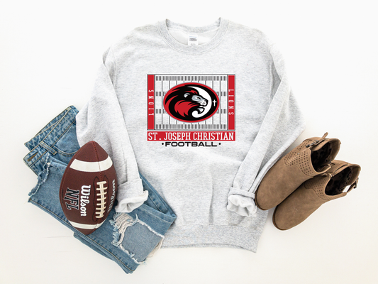 SJCS Football Field Ash Sweatshirt/Hoodie Option
