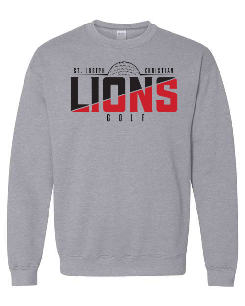 New SJCS Lions Golf Sports Grey Sweatshirt/Hoodie Option