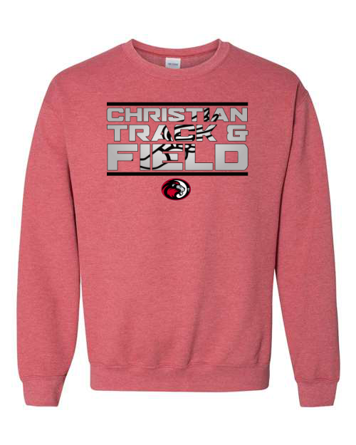 Christian Track & Field Heather Red Sweatshirt