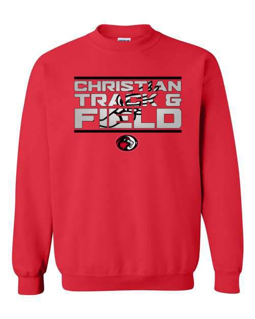 Christian Track & Field Red Sweatshirt/Hoodie
