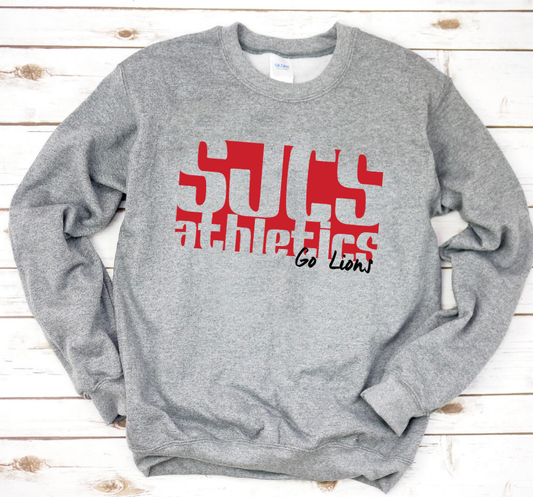 Go Lions SJCS Athletics Sports Grey Sweatshirt/Hoodie Option