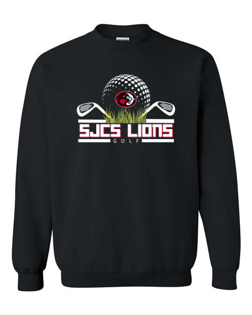 New SJCS Lions Golf Black Sweatshirt/Hoodie Option