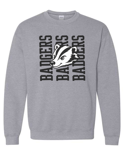 Badgers Repeat Sports Grey Sweatshirt/Hoodie Option