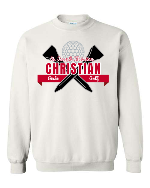 Christian Golf White Sweatshirt/Hoodie Option