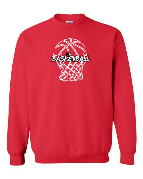 Lions White Net Basketball Red Sweatshirt/Hoodie Option