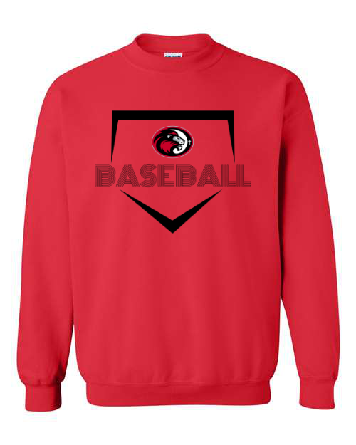 Multi Lined Baseball Diamond Red Sweatshirt/Hoodie Option