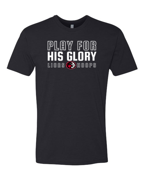 Play For His Glory Black Next Level Tee