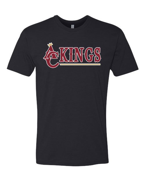 AC Kings 5 White Outline Black Tee