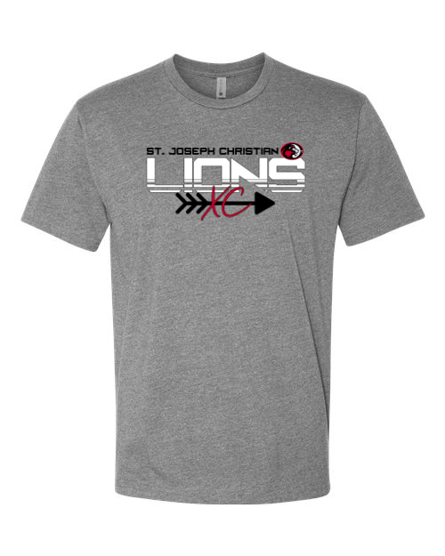 XC Lined Heather Grey Next Level Tee