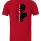 Vertical Christian Football Bella Canvas Red Options
