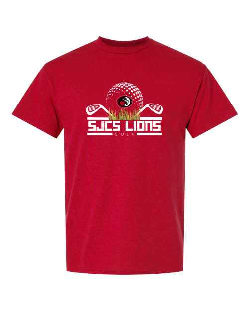 New SJCS Lions Golf Red Short Sleeve & Long Sleeve Option