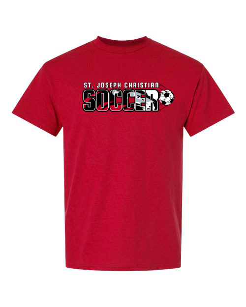 Christian Soccer Red Short Sleeve & Long Sleeve Option
