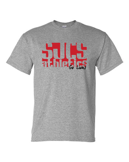 Go Lions SJCS Athletics Sports Grey Short Sleeve & Long Sleeve Option