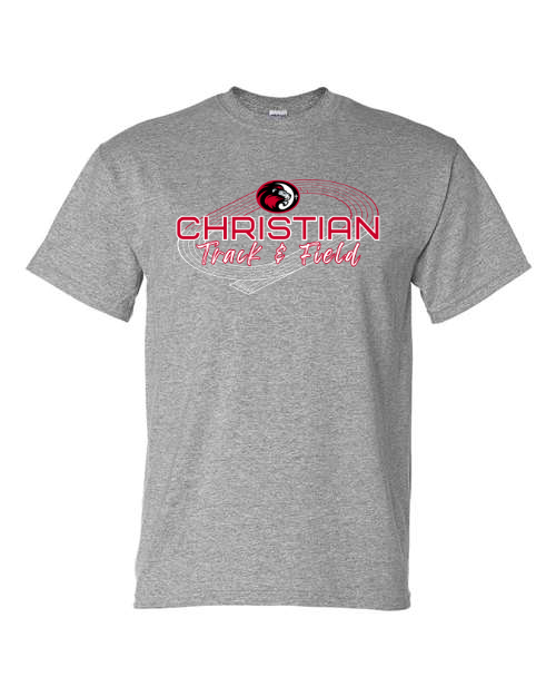 Red & White Christian Track & Field Sports Grey Sweatshirt/Hoodie Option