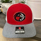 Embroidered SJCS Logo Red White Heather Grey Hat