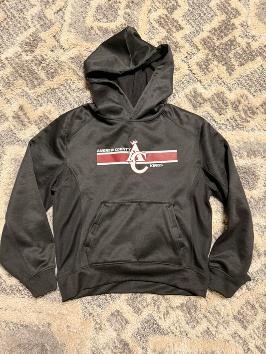 Cardinal & White Andrew County Kings Black Moisture Wicking Hoodie