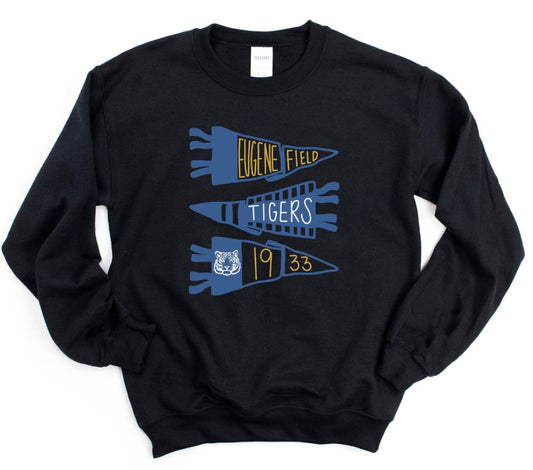 Tigers Flags Black Sweatshirt/Hoodie Option