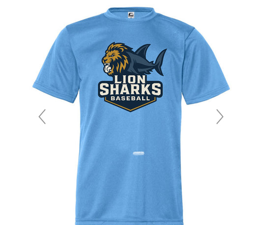 Youth Lion Sharks Baseball Shirt C2 Performance Shirt 5200