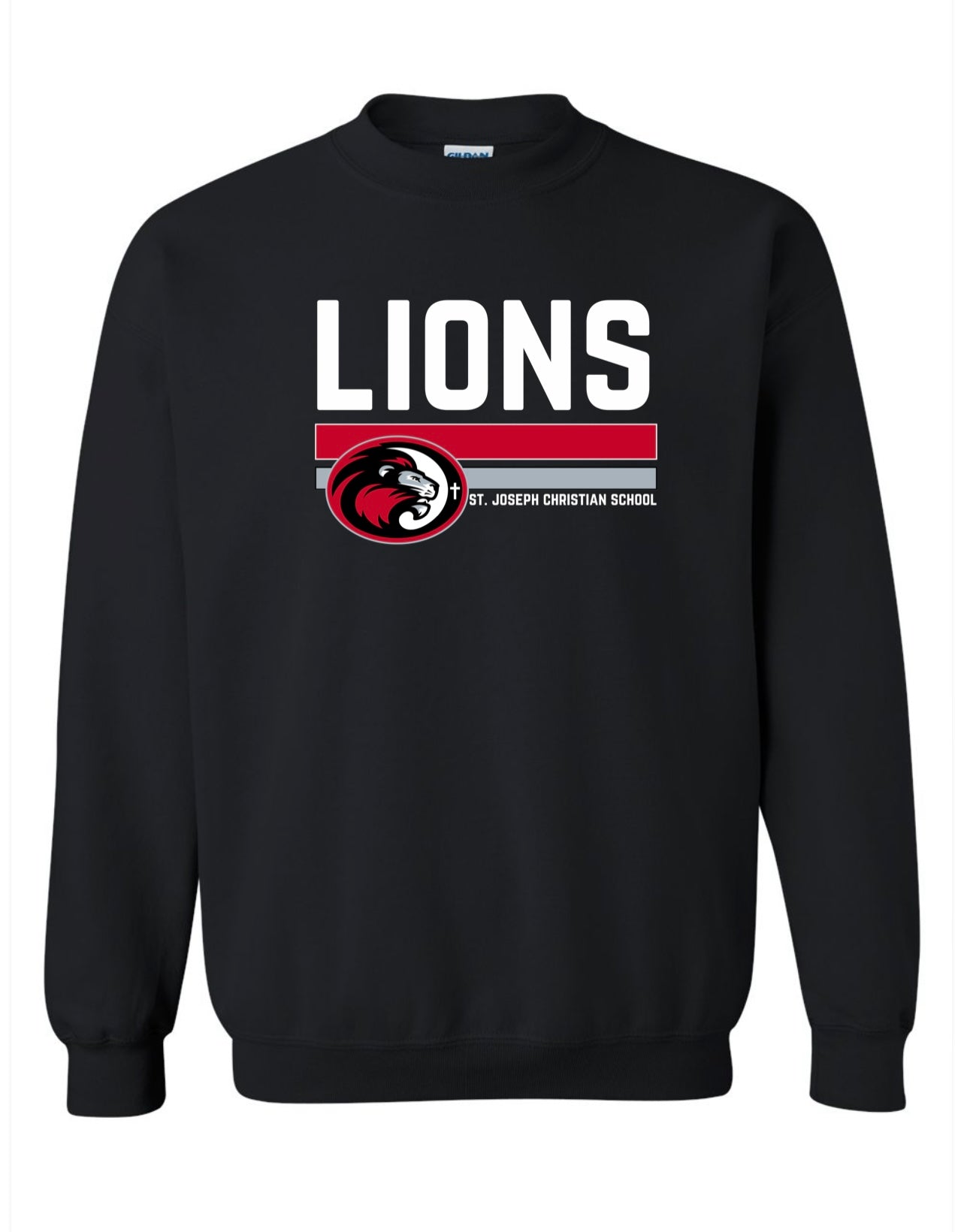 Horizontal Lions Black Sweatshirt/Hoodie Option