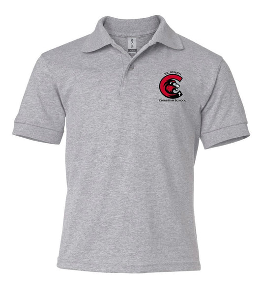 Sports Grey Youth Gildan Dryblend Polo