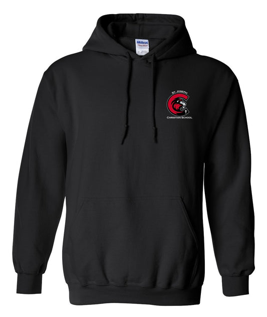 Adult SJCS Left Chest Logo Black Hoodie