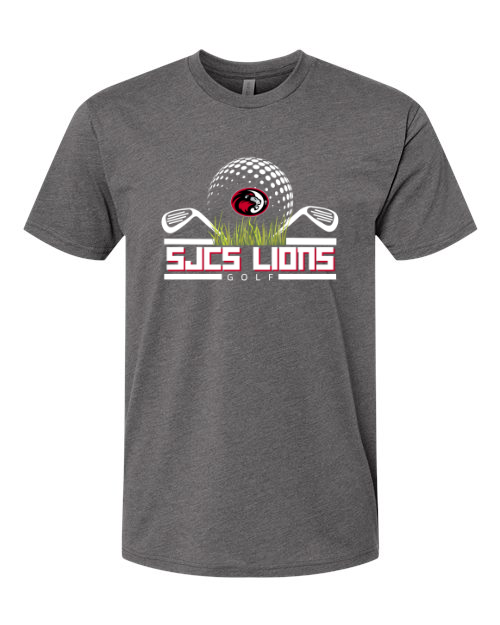 New SJCS Lions Golf Heavy Metal Next Level Tee